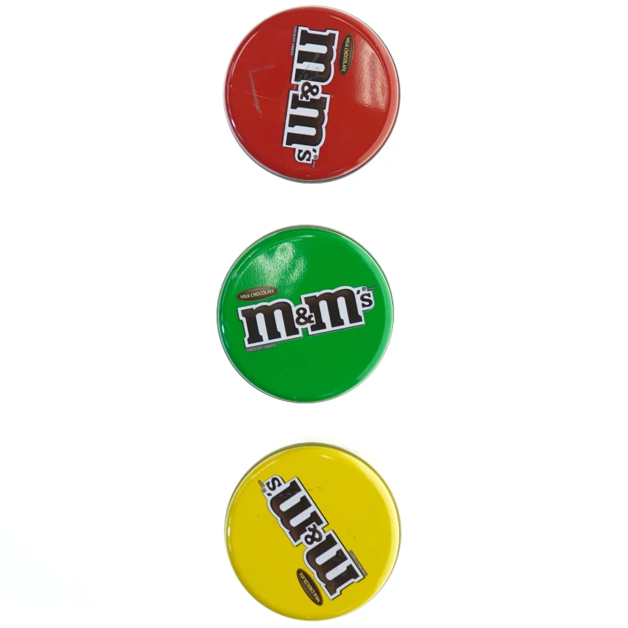 M&M's opbevaringsdåser sæt fra M&M (str. 8,5x8,5 cm)