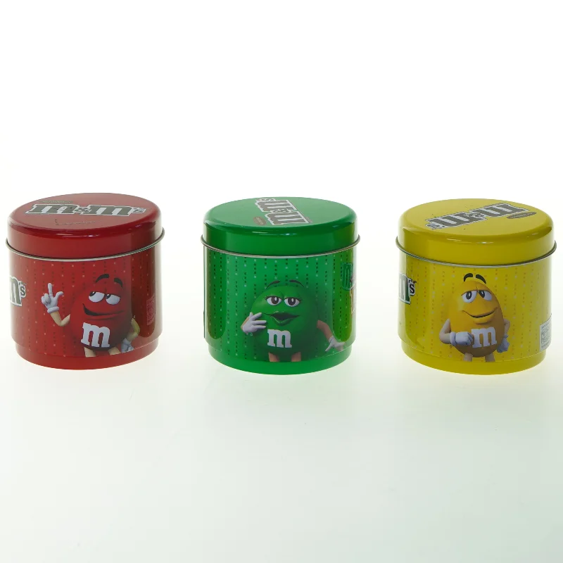 M&M's opbevaringsdåser sæt fra M&M (str. 8,5x8,5 cm)