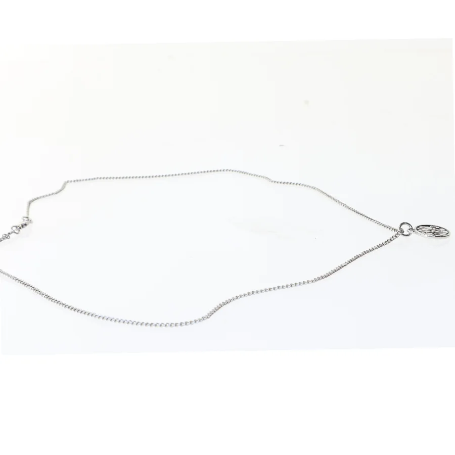 Sølvhalskæde med vedhæng (str. 58 cm)