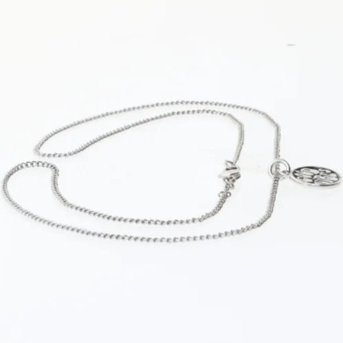 Sølvhalskæde med vedhæng (str. 58 cm)