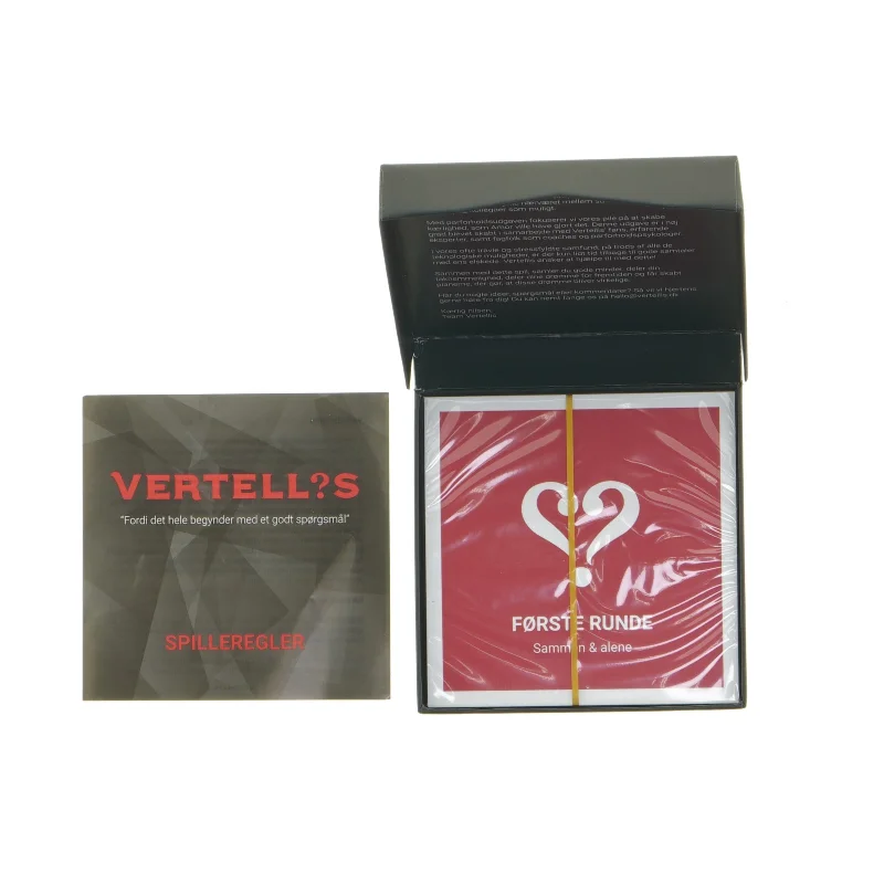 Kortspil 'Vertell?' (str. 11 x 11 x 2 cm)