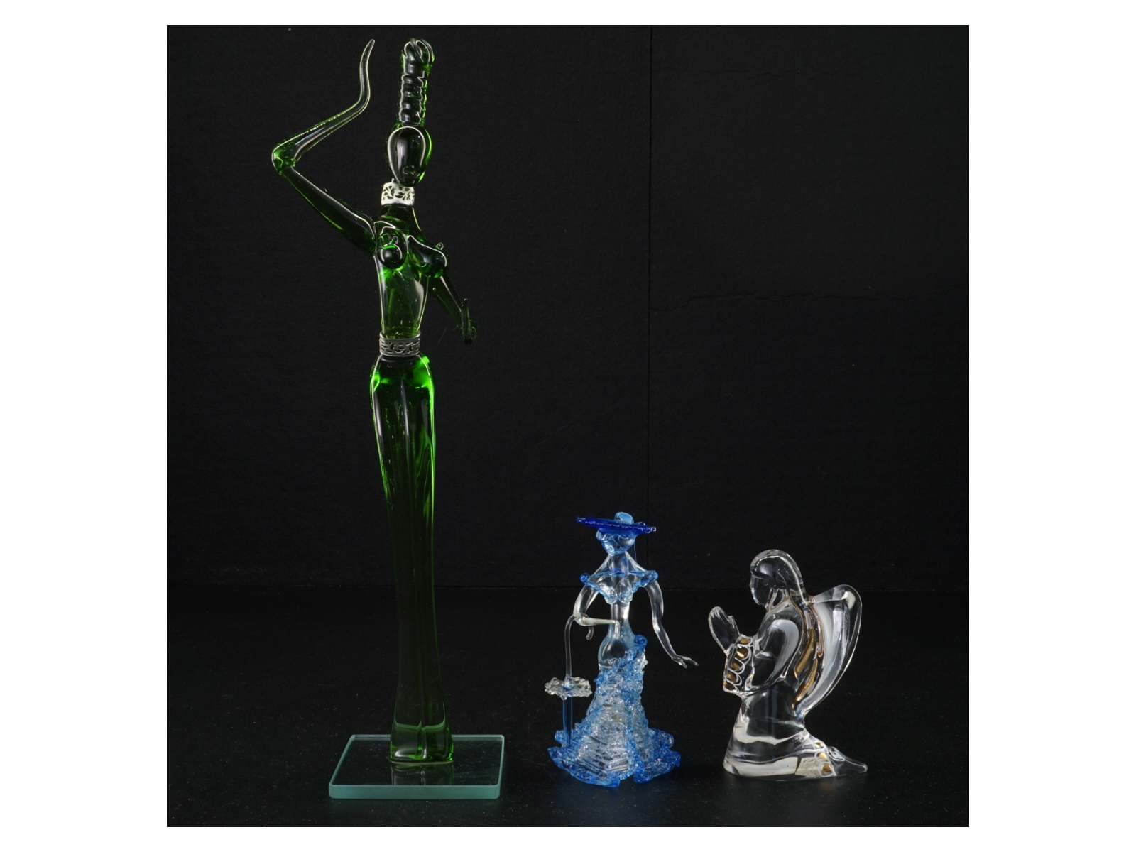 Glasfigurer (str. 9 cm til 31 cm høje)