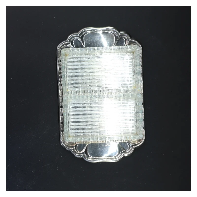 Glas skålesæt med bakke (str. 23x15 cm)