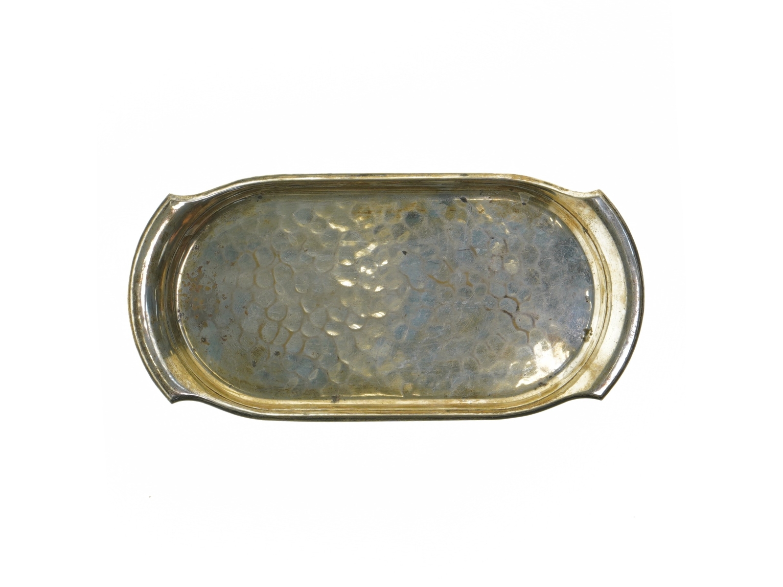 Messingbakke med struktureret overflade (str. 22,5x11 cm)