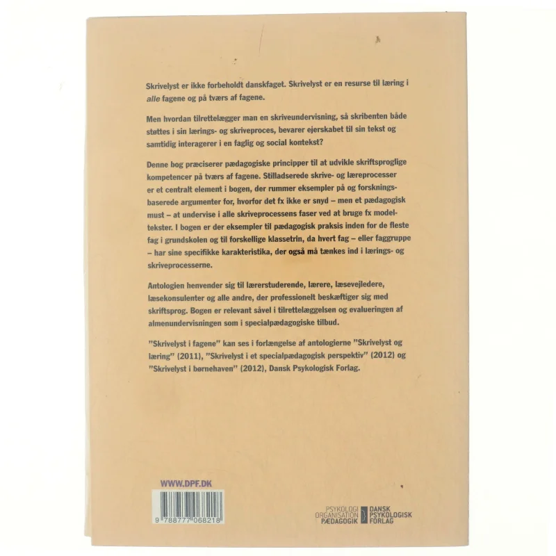 Skrivelyst i fagene (Bog)