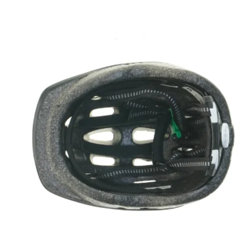 Cykelhjelm med gul og sort flamme design fra Biltema (str. m)