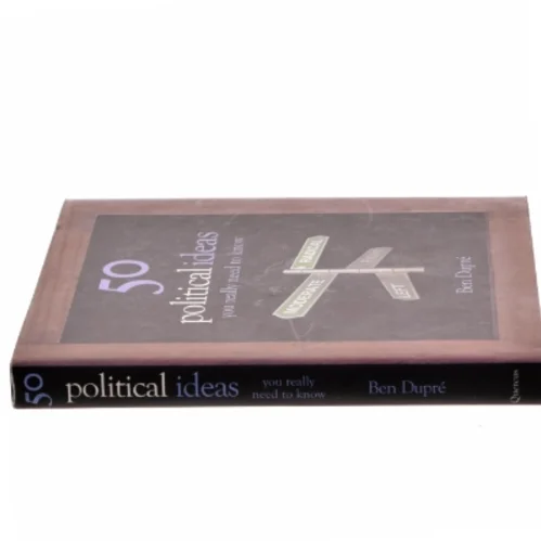 Ret god stand.  "50 Political Ideas You Really Need to Know" af Ben Dupré bog, super stand