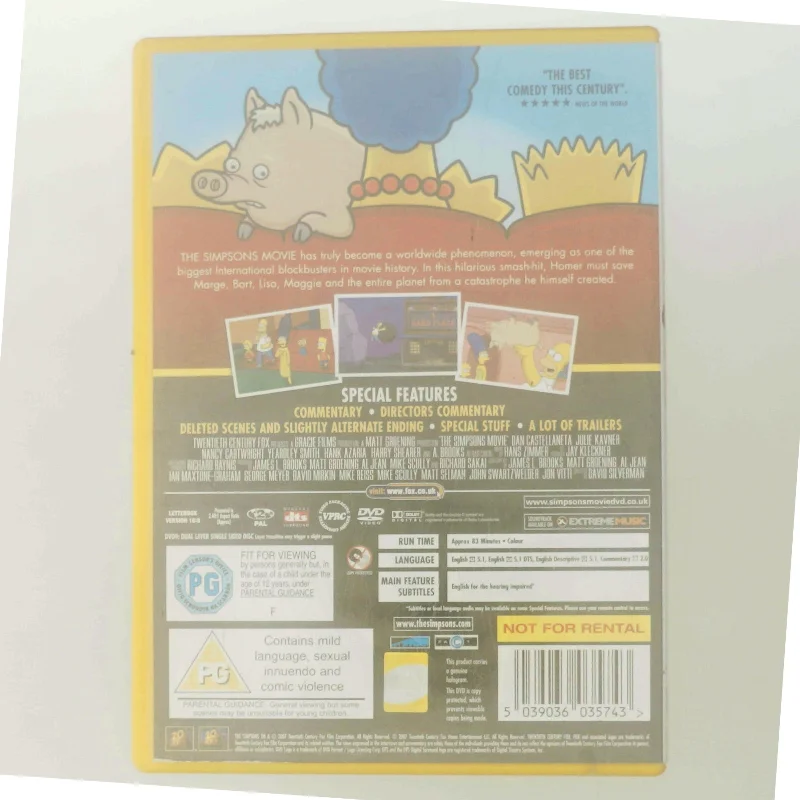 The Simpsons Movie med Dan Castellaneta (DVD)