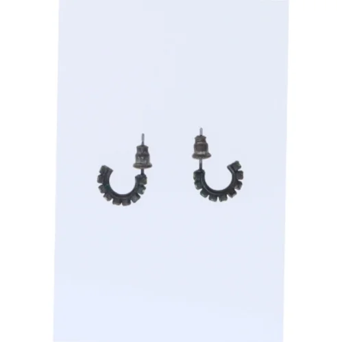 Øreringe med farvede sten (str. 20 mm)