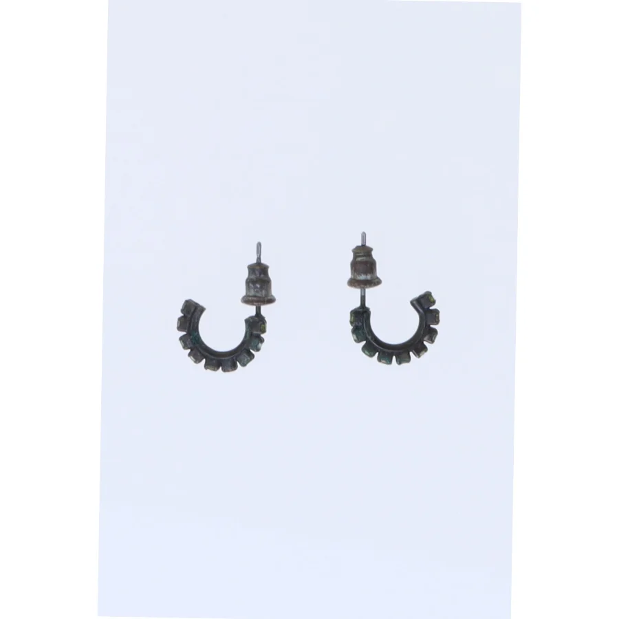 Øreringe med farvede sten (str. 20 mm)