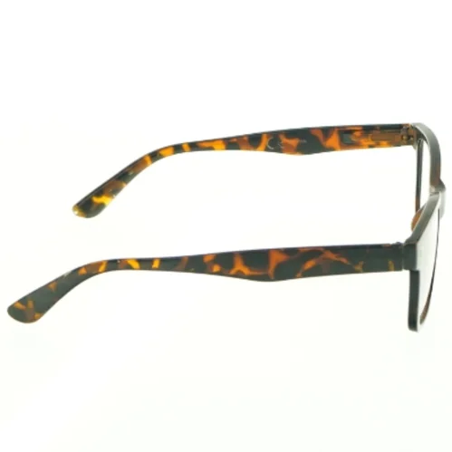 Brille +1 med skildpaddefarvet stel og plastiketui