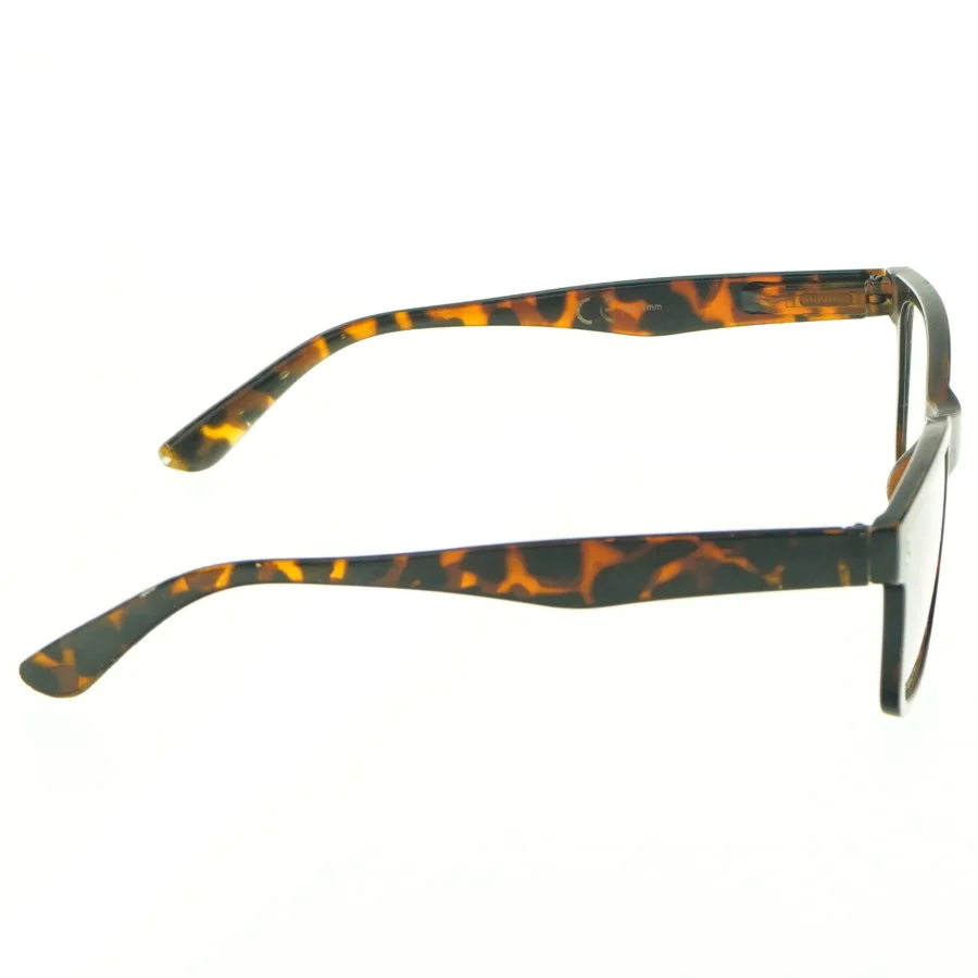 Brille +1 med skildpaddefarvet stel og plastiketui