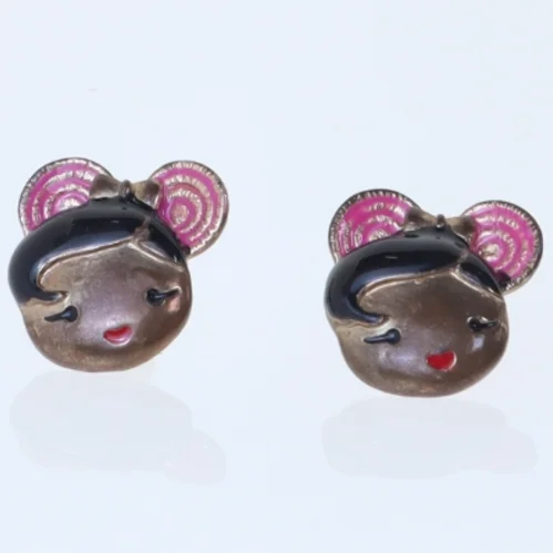 Søde ørestikker med ansigt, brugte (str. 20 mm)