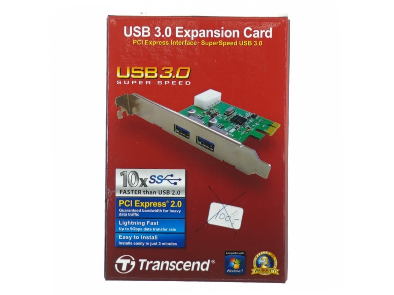 USB 3.0 expansion card fra Transcend (str. 15 x 10 cm)