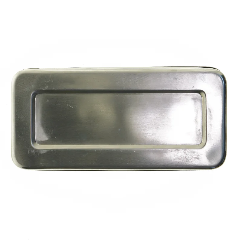 Stål opbevaringskasse med låg (str. 32x15 cm) Låget binder