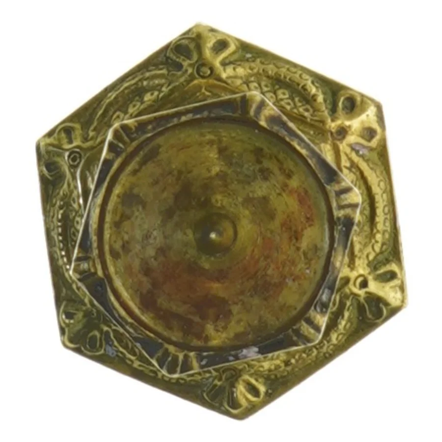 Bronze lysestage fra Cawa (str. 6 x 6 cm)