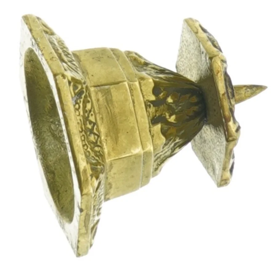 Bronze lysestage fra Cawa (str. 6 x 6 cm)