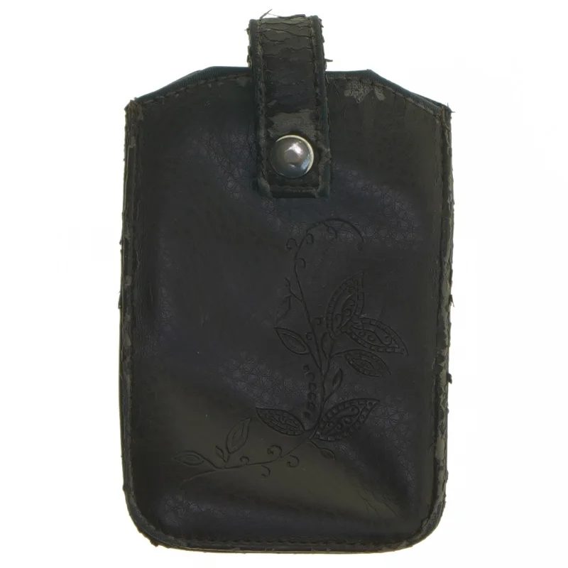 Læder etui til mobil (str. 13,5x9,5 cm)