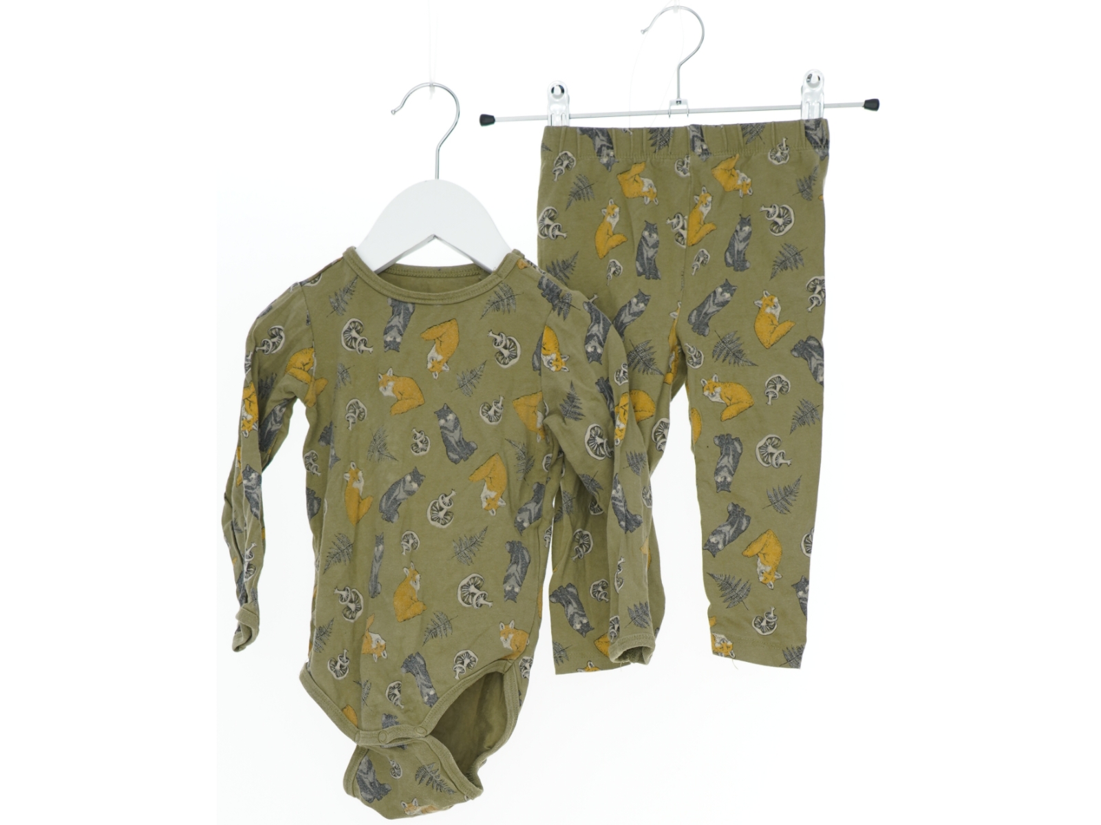 Baby bodystocking og bukser med dyremotiv fra VRS (str. 80)