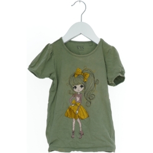 Grøn T-shirt med print fra VRS (str. 104)