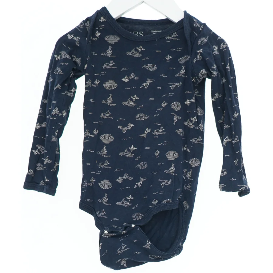 Langærmet bodystocking med marineprint fra VRS (str. 80)