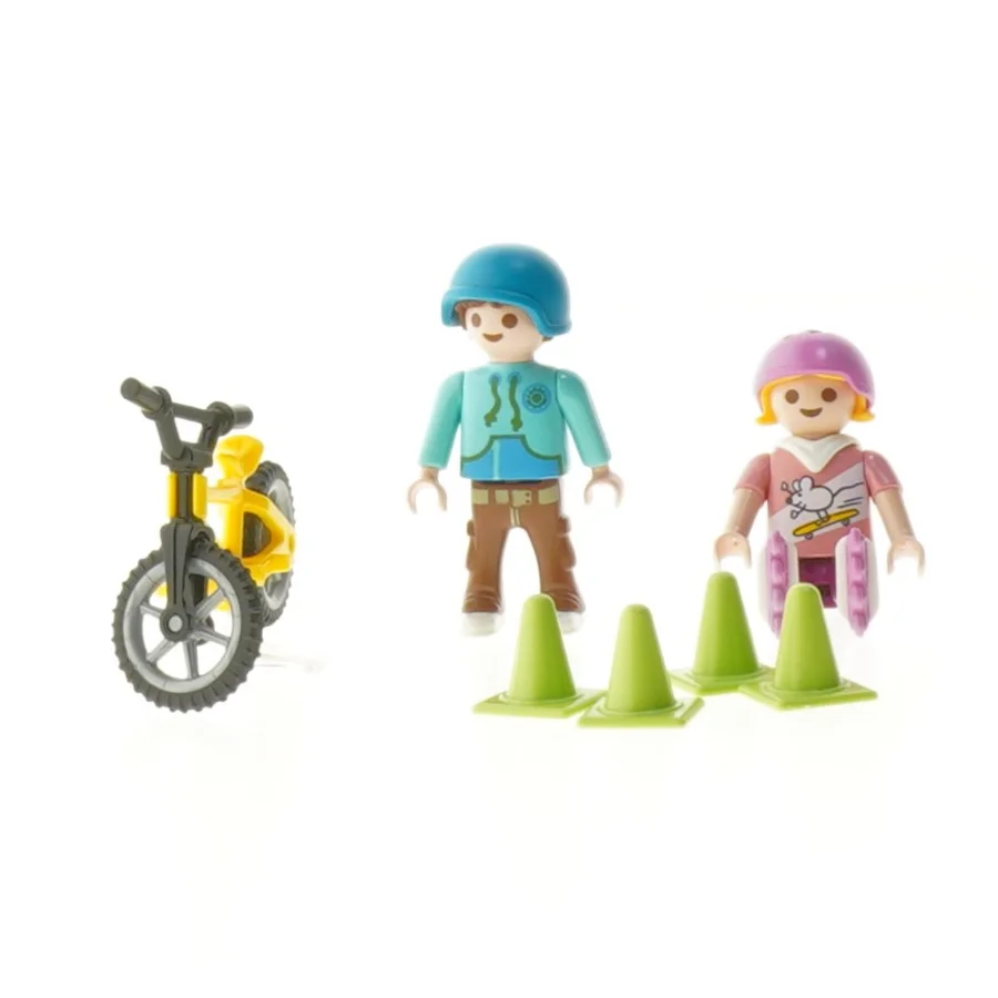 Playmobil Legetøjsfigurer med enhjulet cykel og kegler