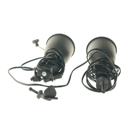 Sort lamper med ledning fra IKEA (str. Ø 11x32 cm)