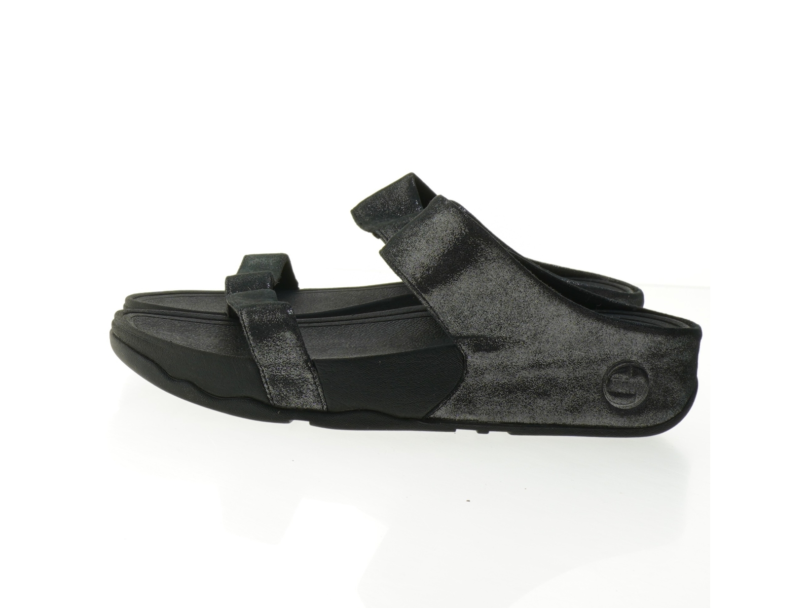 Sorte sandaler med glitter (str. 40)