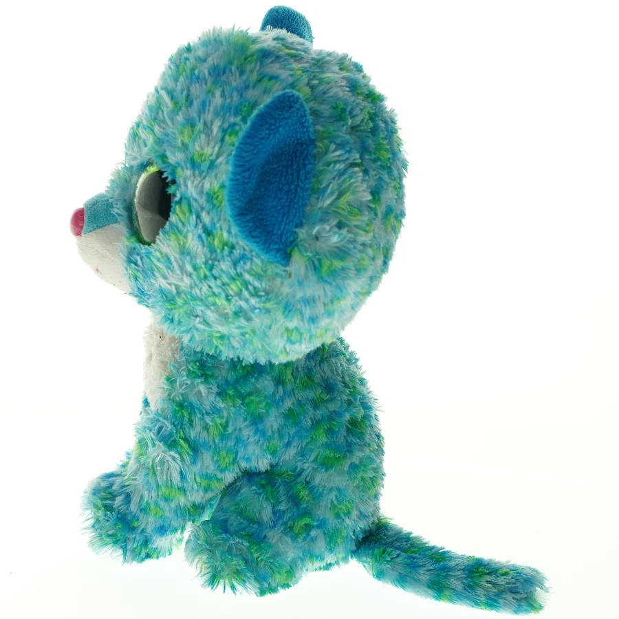 Blå plysbamse fra Ty (str. 22 x 10 cm)