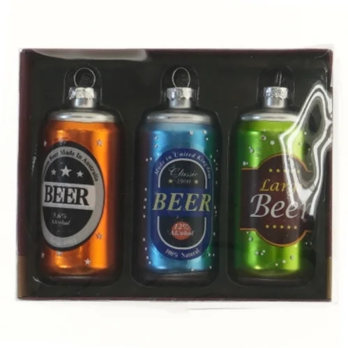 Juletræspynt, øldåser fra Stemning (str. 11 cm)