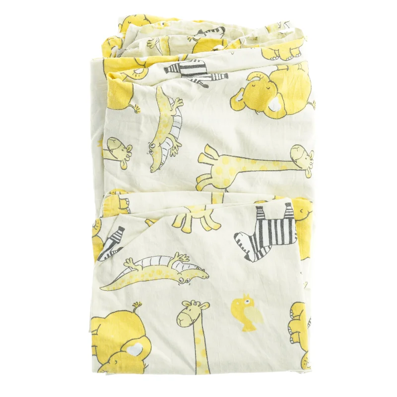 Barnesengesæt med dyremønster (str. 85 x 130 cm)