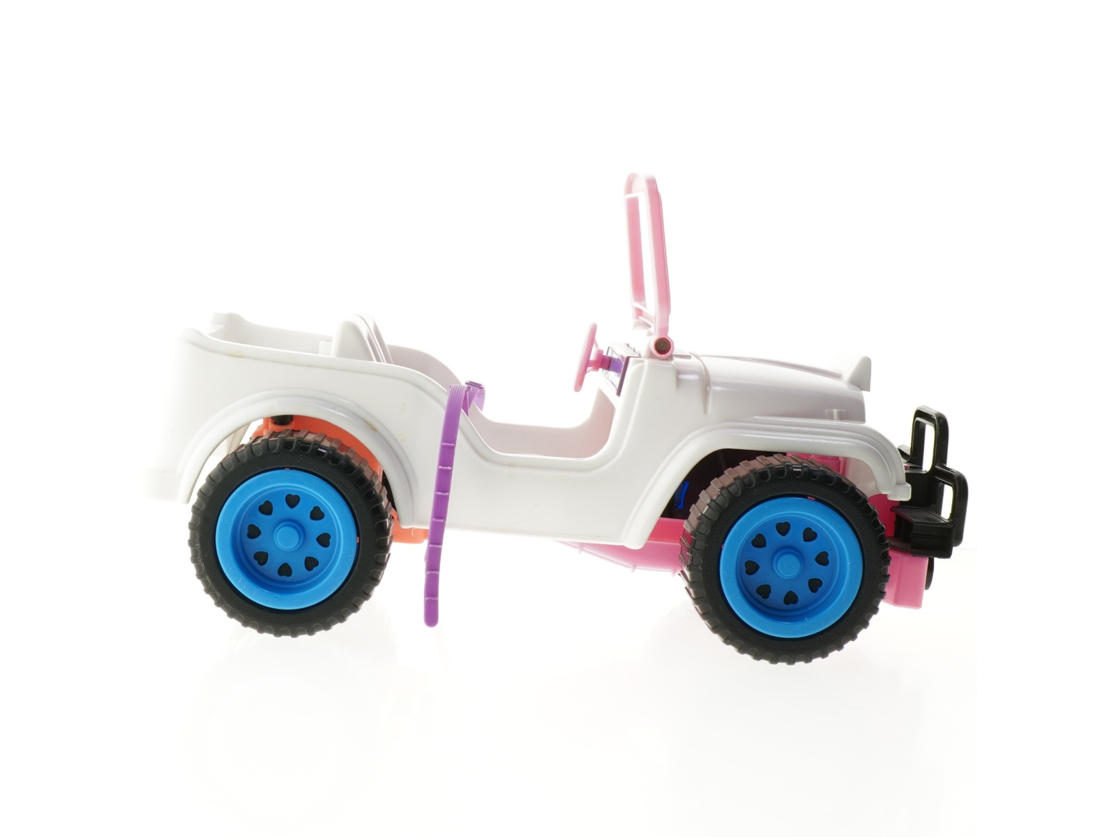 Barbie bil i hvid og pink (str. 34 cm)