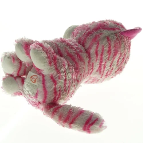 Stripet plysbamse fra Ty (str. 24 x 11 cm)