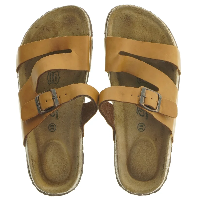 Brugte lædersandaler (str. 38)