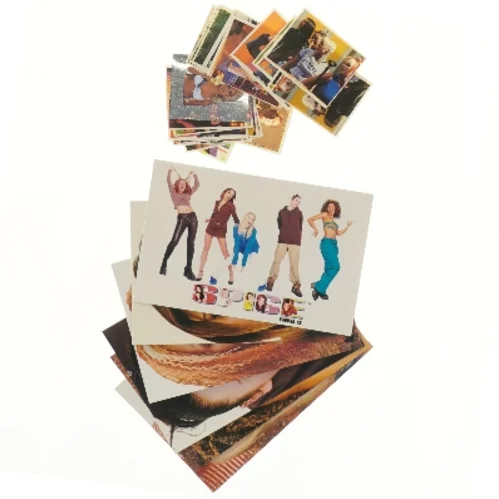 Sæt med postkort og samlekort, Spice Girls (str. 20,5x13,5 cm)
