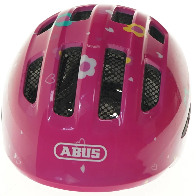 Børnehjelm med blomsterdesign fra Abus (str. størrelse 50-55 cm, ø 19 cm)