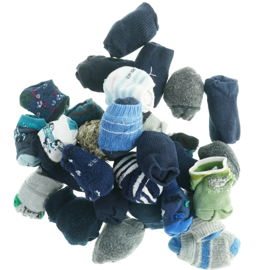 Blandede børnesokker (str. Fodlængde 9 cm)