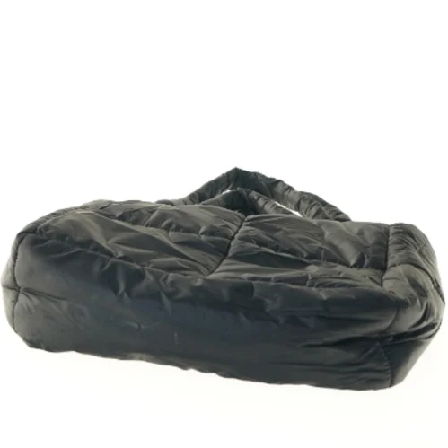 Sort quiltet skuldertaske (str. 42x46 cm)