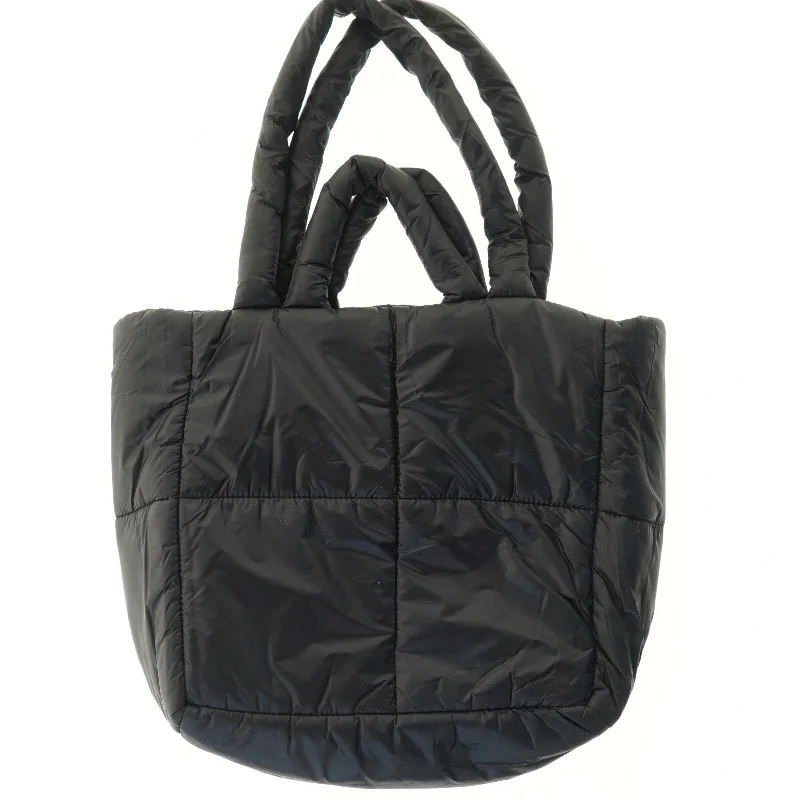 Sort quiltet skuldertaske (str. 42x46 cm)