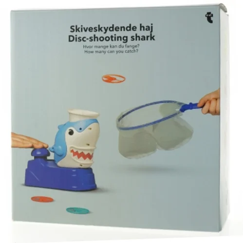 Skiveskydende haj legetøj fra Tiger (str. 21 x 19 cm)