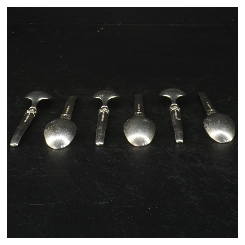 Sølvskeer med mønster (str. 12,5 cm)