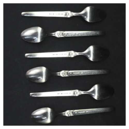 Sølvskeer med mønster (str. 12,5 cm)