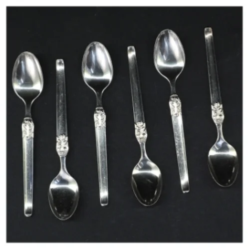 Sølvskeer med mønster (str. 12,5 cm)