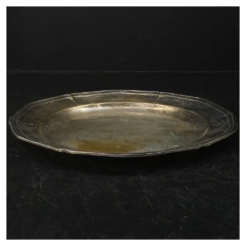 Sølvfarvet bakke (str. Ø. 27 cm)