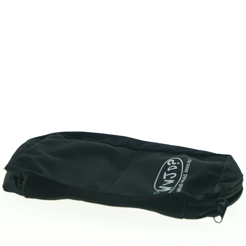 Sort bibelcover med religiøst budskab (str. 27 x 22 cm)