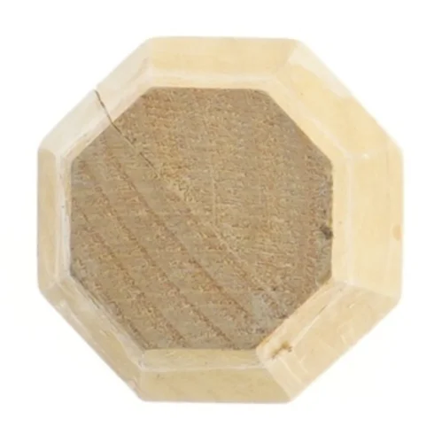 Trælysestage med lys (str. 8 cm)