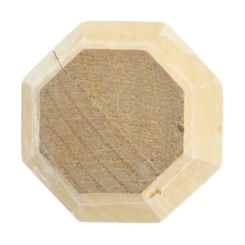 Trælysestage med lys (str. 8 cm)