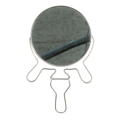 Rund spejl med metalramme (str. Ø 12 cm)