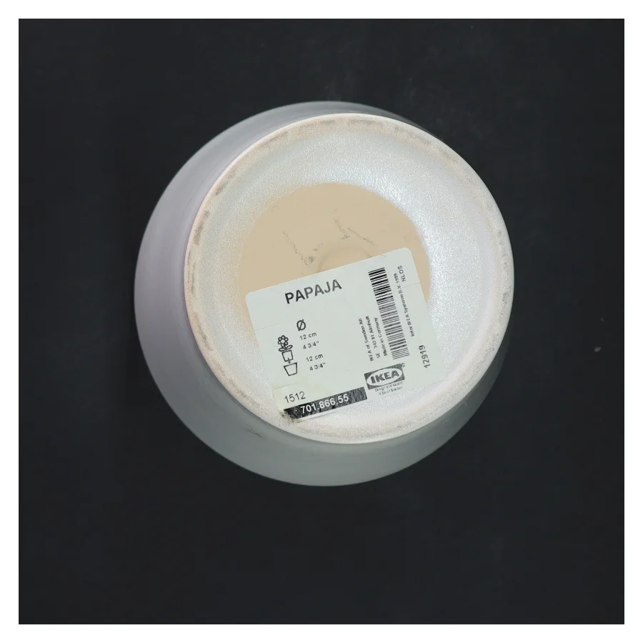 Hvid keramikvase fra IKEA (str. 20x14 cm)