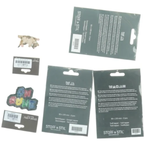 Reparationslapper og broderede mærker fra STOF & STIL (str. 16 et 11 cm 10 x 8 cm)